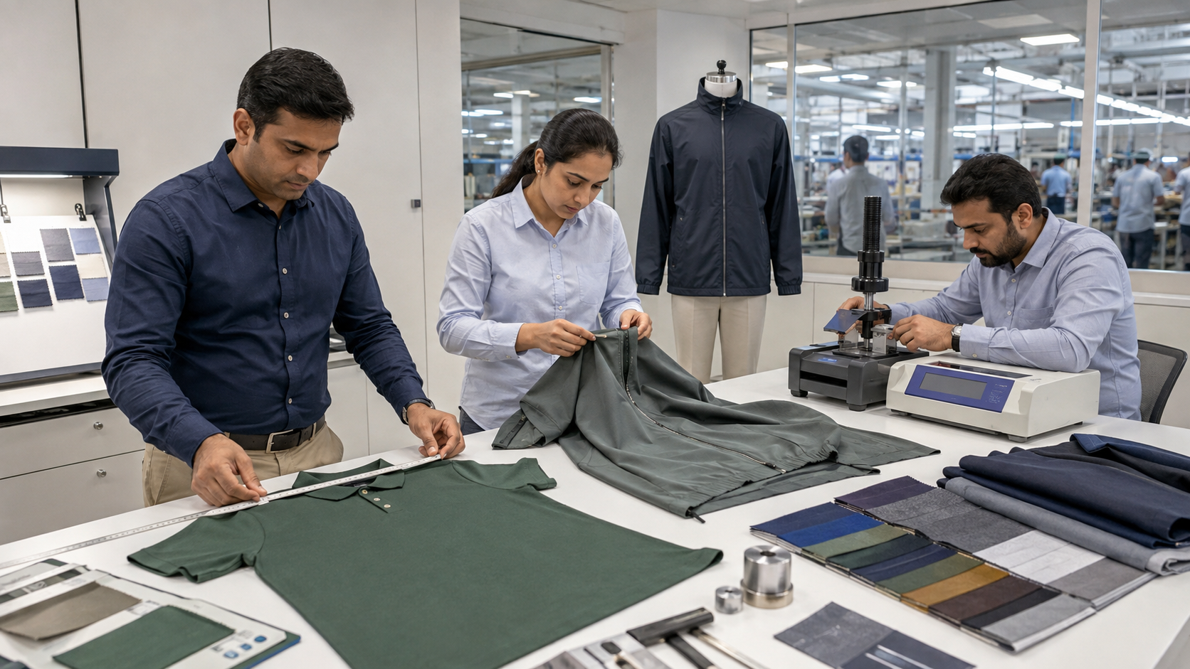 MSi team conducting garment quality checks
